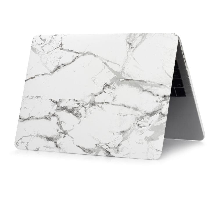 White Black Texture Marble Pattern Laptop Water Decals PC Protective Case for MacBook Pro 13.3 inch A1989 (2018)