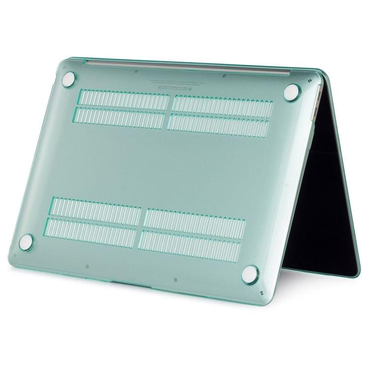 ENKAY Hat-prince 3 in 1 Crystal Shell + US Version Ultra-thin TPU Keyboard Protective Film + Dust Plug for MacBook Air 2018 A1932(Green)