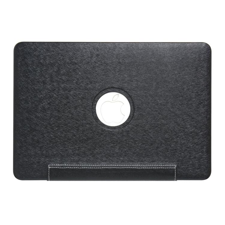 For Macbook Air 11.6 inch Silk Texture Apple Laptop United PU Protective Case(Black)