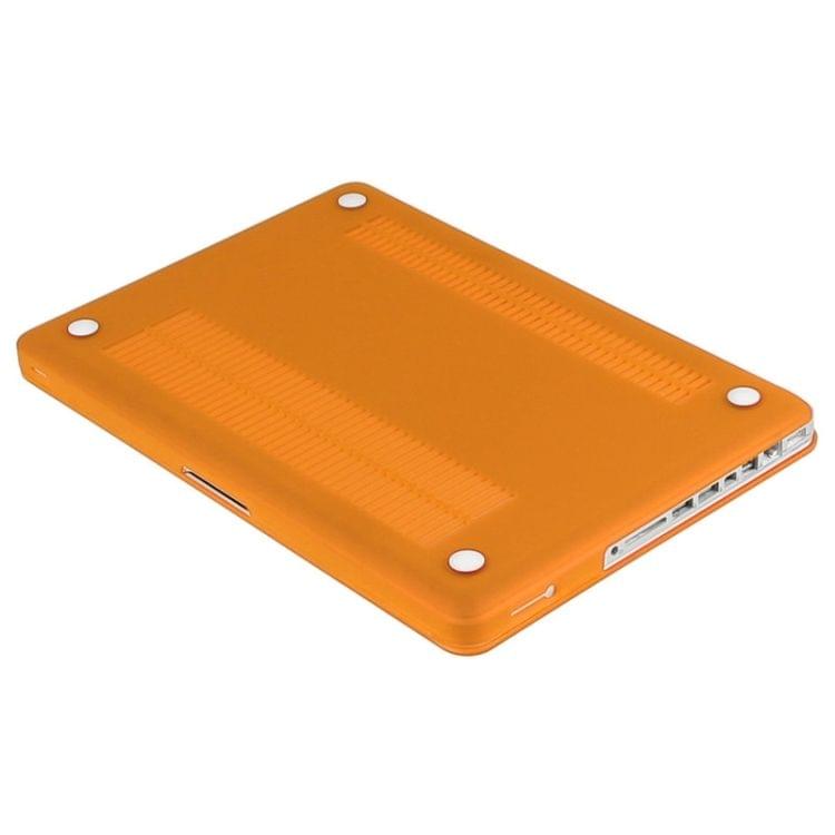 ENKAY for Macbook Pro 15.4 inch (US Version) / A1286 Hat-Prince 3 in 1 Frosted Hard Shell Plastic Protective Case with Keyboard Guard & Port Dust Plug(Orange)