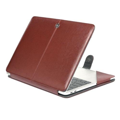 Crazy Horse Texture Horizontal Flip Leather Case for MacBook Air 13.3 inch A1932 (2018) (Coffee)