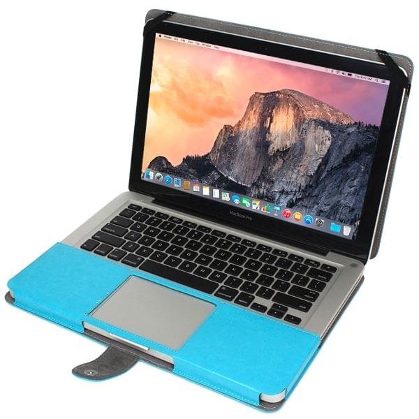 Notebook Leather Case with Snap Fastener for 13.3 inch MacBook Pro(Blue)
