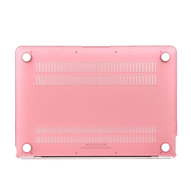Laptop Translucent Frosted Hard Plastic Protective Case for Macbook 12 inch(Pink)