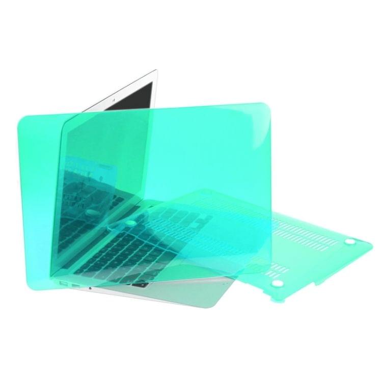 ENKAY for Macbook Air 13.3 inch (US Version) / A1369 / A1466 Hat-Prince 3 in 1 Crystal Hard Shell Plastic Protective Case with Keyboard Guard & Port Dust Plug(Green)