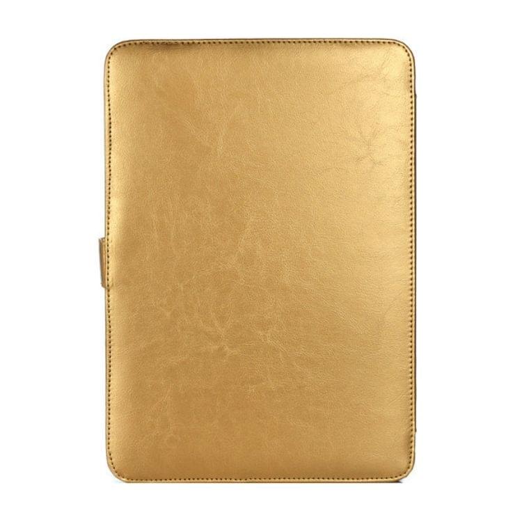 For Macbook Pro Retina 15.4 inch Laptop Crazy Horse Texture Horizontal Flip Leather Case(Gold)