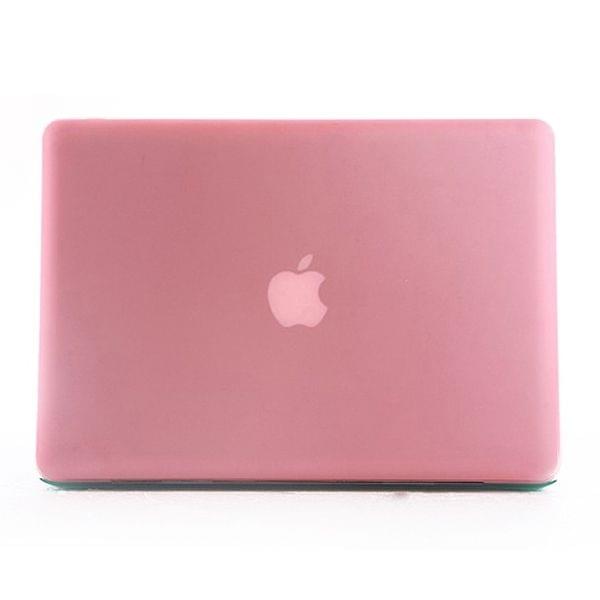 ENKAY for MacBook Pro 13.3 inch (US Version) / A1278 4 in 1 Frosted Hard Shell Plastic Protective Case with Screen Protector & Keyboard Guard & Anti-dust Plugs(Pink)