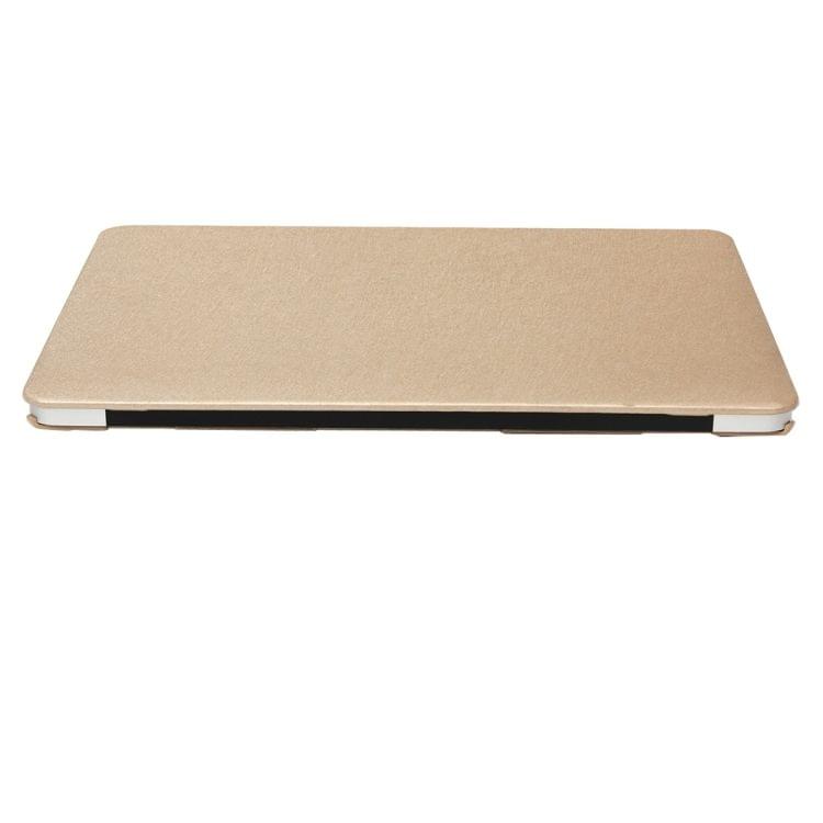 For Macbook Pro Retina 15.4 inch Silk Texture Apple Laptop PC Protective Case(Gold)
