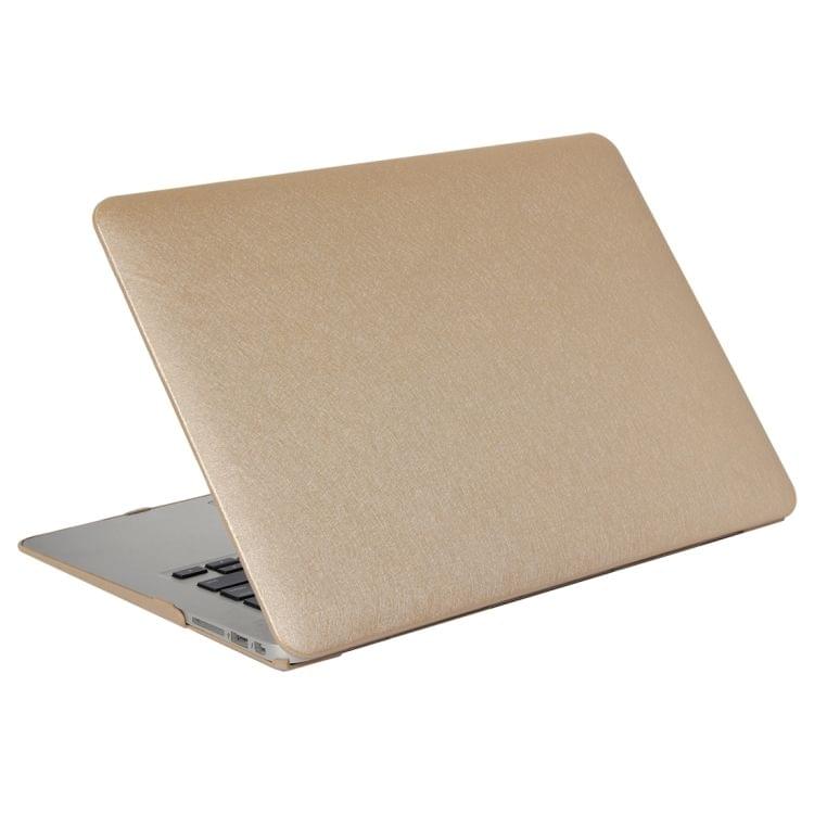 For Macbook Pro Retina 15.4 inch Silk Texture Apple Laptop PC Protective Case(Gold)