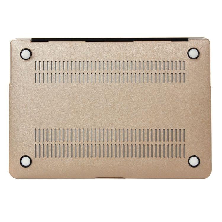 For Macbook Pro Retina 15.4 inch Silk Texture Apple Laptop PC Protective Case(Gold)