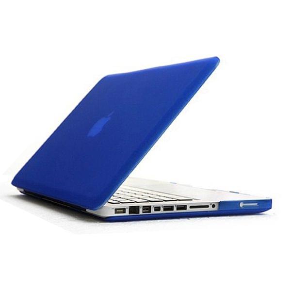 ENKAY for MacBook Pro 13.3 inch (US Version) / A1278 4 in 1 Frosted Hard Shell Plastic Protective Case with Screen Protector & Keyboard Guard & Anti-dust Plugs(Dark Blue)