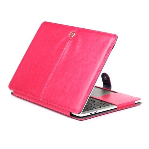 For 2016 New Macbook Pro 15.4 inch A1707 Laptop Crazy Horse Texture Horizontal Flip Leather Case(Magenta)