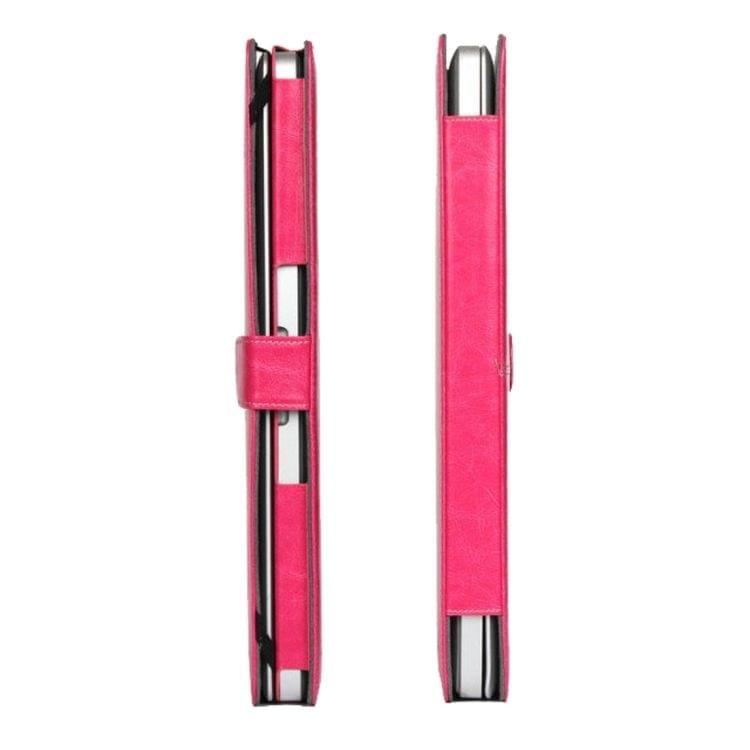 For 2016 New Macbook Pro 15.4 inch A1707 Laptop Crazy Horse Texture Horizontal Flip Leather Case(Magenta)