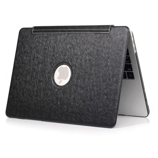 Laptop One-piece PU Leather Case for MacBook Pro 15.4 inch A1990 (2018) (Black)