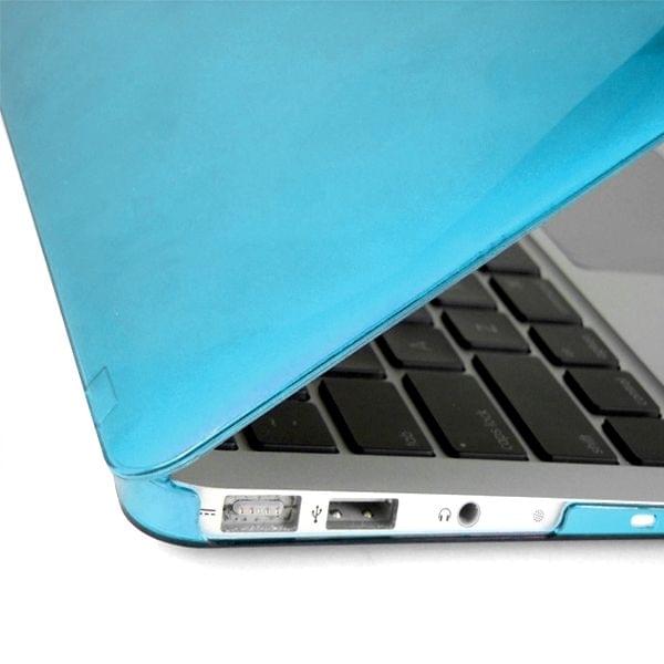 ENKAY for MacBook Air 11.6 inch (US Version) / A1370 / A1465 4 in 1 Crystal Hard Shell Plastic Protective Case with Screen Protector & Keyboard Guard & Anti-dust Plugs(Blue)