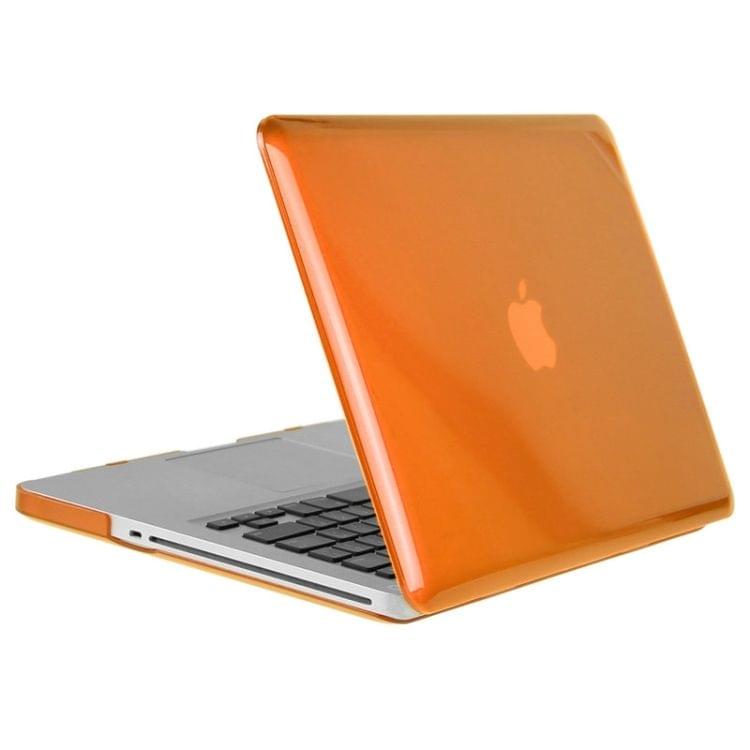 ENKAY for Macbook Pro 15.4 inch (US Version) / A1286 Hat-Prince 3 in 1 Crystal Hard Shell Plastic Protective Case with Keyboard Guard & Port Dust Plug(Orange)