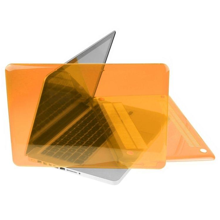 ENKAY for Macbook Pro 15.4 inch (US Version) / A1286 Hat-Prince 3 in 1 Crystal Hard Shell Plastic Protective Case with Keyboard Guard & Port Dust Plug(Orange)