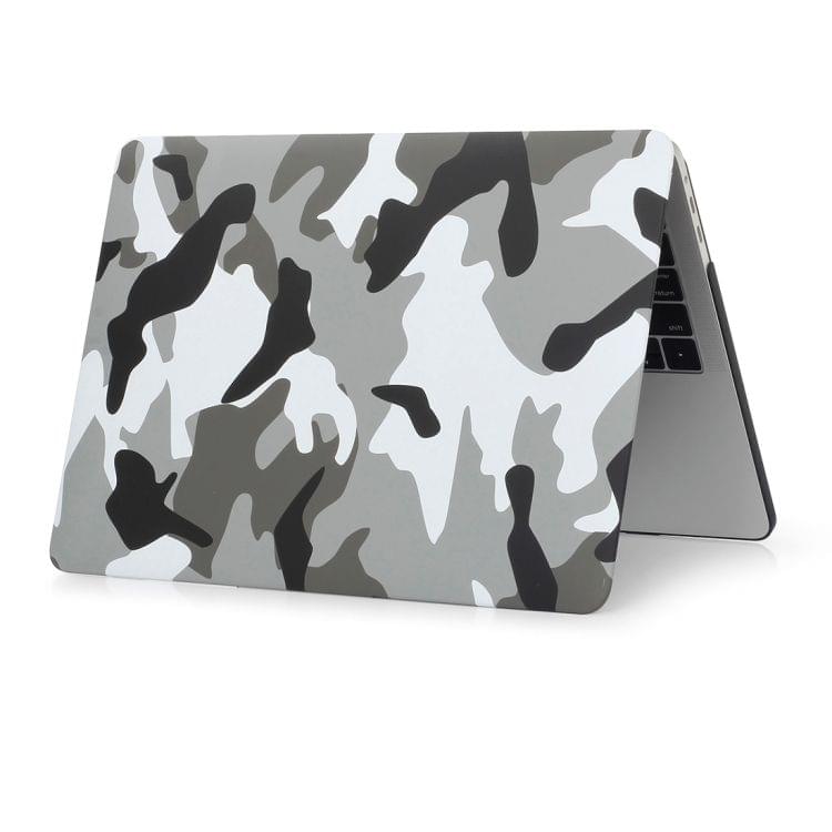 Grey Camouflage Pattern Laptop Water Decals PC Protective Case for MacBook Pro 13.3 inch A1989 (2018)