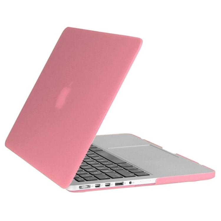 ENKAY for Macbook Pro Retina 13.3 inch (US Version) / A1425 / A1502 Hat-Prince 3 in 1 Frosted Hard Shell Plastic Protective Case with Keyboard Guard & Port Dust Plug(Pink)