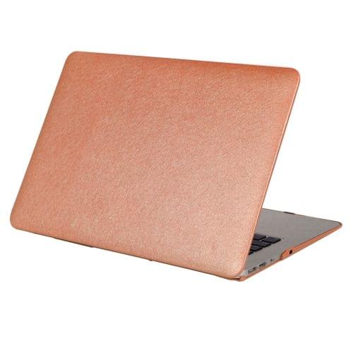 For Macbook Pro Retina 12 inch Silk Texture Apple Laptop PC Protective Case(Coffee)
