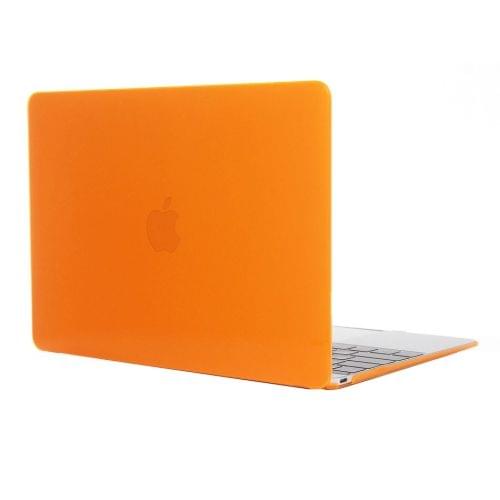 Colored Transparent Crystal Hard Protective Case for Macbook 12 inch(Orange)