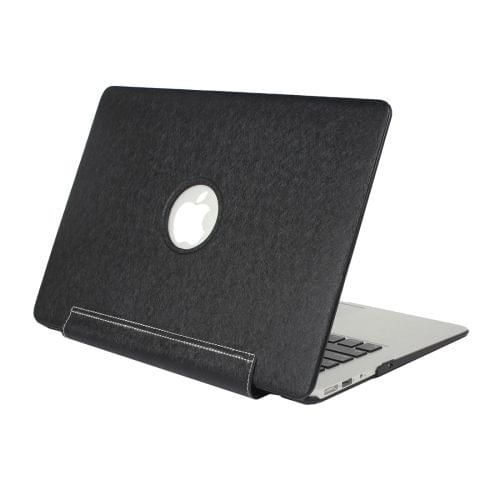 For Macbook Air 13.3 inch Silk Texture Apple Laptop United PU Protective Case(Black)
