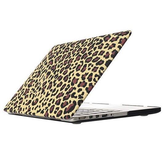 Yellow Leopard Pattern Frosted Hard Plastic Protective Case for Macbook Pro Retina 13.3 inch