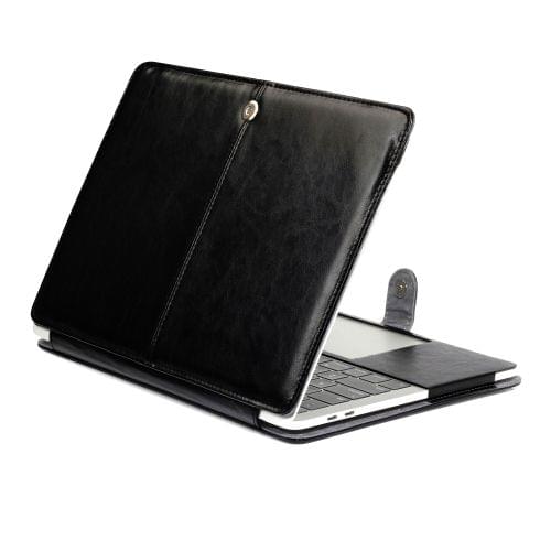 Crazy Horse Texture Horizontal Flip Leather PU Case for MacBook Pro 15.4 inch A1990 (2018) (Black)