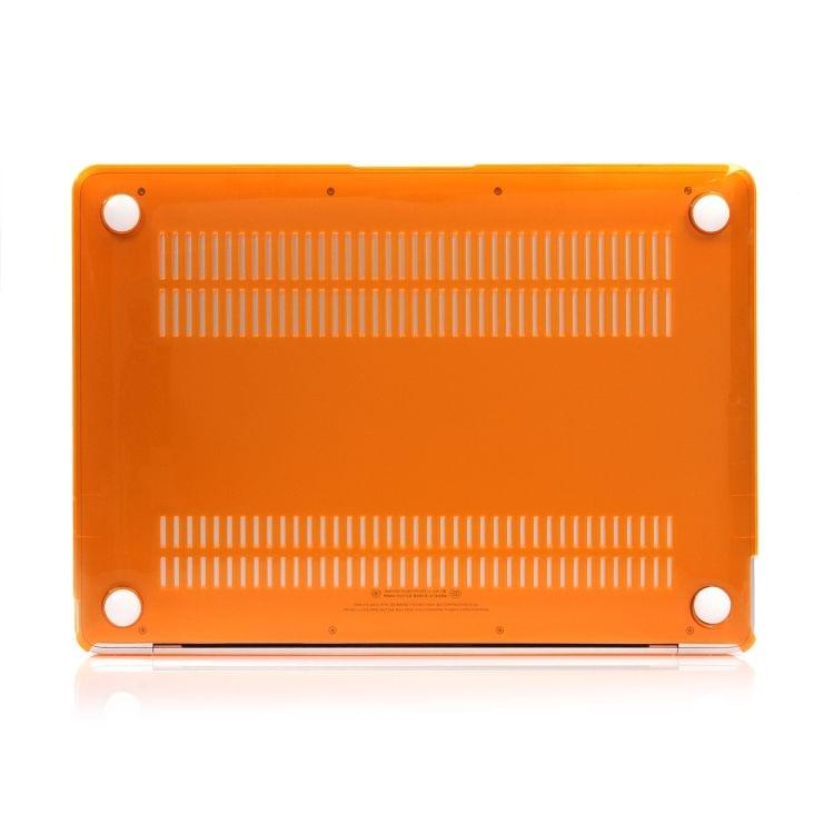 Laptop Crystal Style Protective Case for MacBook Air 13.3 inch A1932 (2018)(Orange)