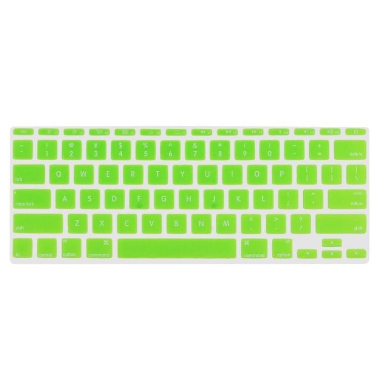 ENKAY for MacBook Air 11.6 inch (US Version) / A1370 / A1465 4 in 1 Crystal Hard Shell Plastic Protective Case with Screen Protector & Keyboard Guard & Anti-dust Plugs(Green)