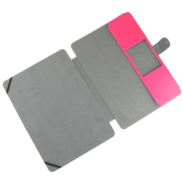Notebook Leather Case with Snap Fastener for 13.3 inch MacBook Pro(Magenta)