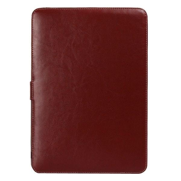 Notebook Leather Case with Snap Fastener for 15.4 inch MacBook Pro Retina(Brown)