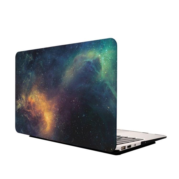 For Macbook Air 13.3 inch Starry Sky Patterns Apple Laptop Water Decals PC Protective Case(Green)