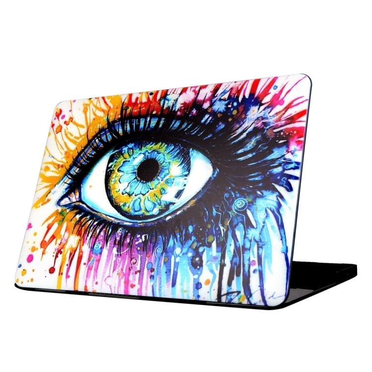 For Macbook Air 11.6 inch (2011 - 2013) A1370 & A1465 / MD711 / MC968 / MC969 / MD712 / MD224 Watercolor Eye Pattern Laptop Water Decals PC Protective Case
