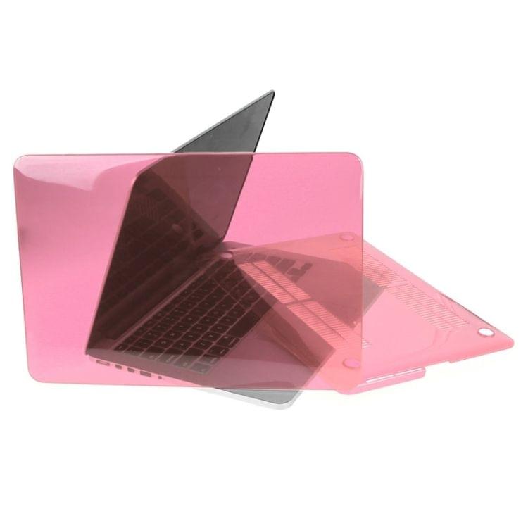ENKAY for Macbook Pro Retina 13.3 inch (US Version) / A1425 / A1502 Hat-Prince 3 in 1 Crystal Hard Shell Plastic Protective Case with Keyboard Guard & Port Dust Plug(Pink)