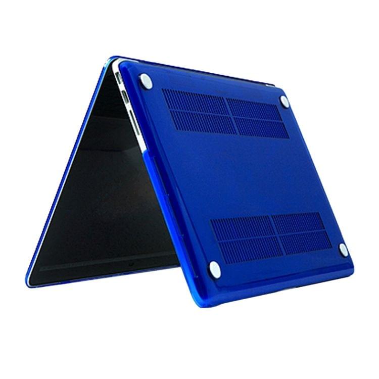 For 2016 New Macbook Pro 13.3 inch A1706 & A1708 Laptop Crystal PC Protective Case(Dark Blue)