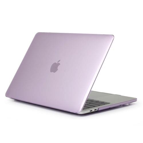 Laptop Crystal Style PC Protective Case for MacBook Pro 13.3 inch A1989 (2018) (Purple)