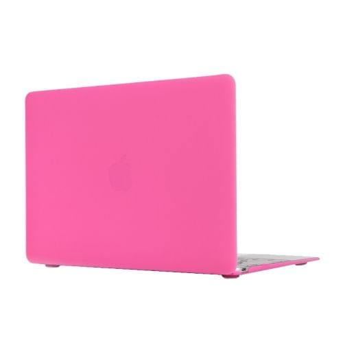 Colored Frosted Hard Plastic Protective Case for Macbook 12 inch(Pink)