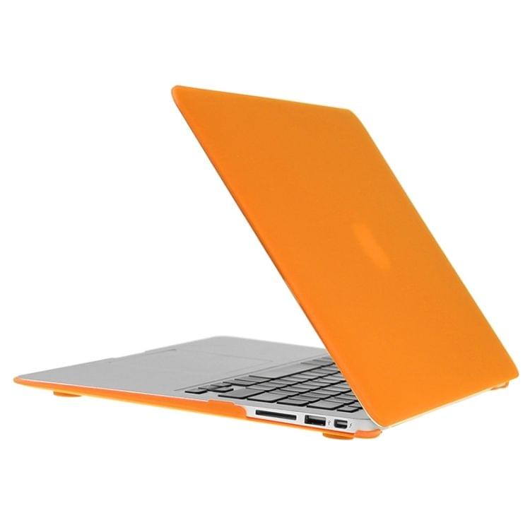 ENKAY for Macbook Air 11.6 inch (US Version) / A1370 / A1465 Hat-Prince 3 in 1 Frosted Hard Shell Plastic Protective Case with Keyboard Guard & Port Dust Plug(Orange)