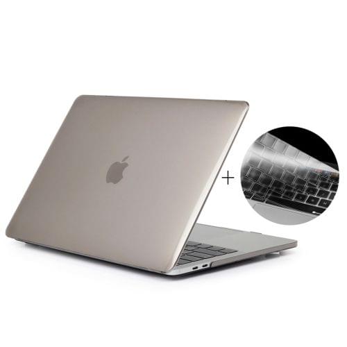ENKAY Hat-Prince 2 in 1 Crystal Hard Shell Plastic Protective Case + Europe Version Ultra-thin TPU Keyboard Protector Cover for 2016 MacBook Pro 13.3 Inch without Touch Bar (A1708) (Grey)