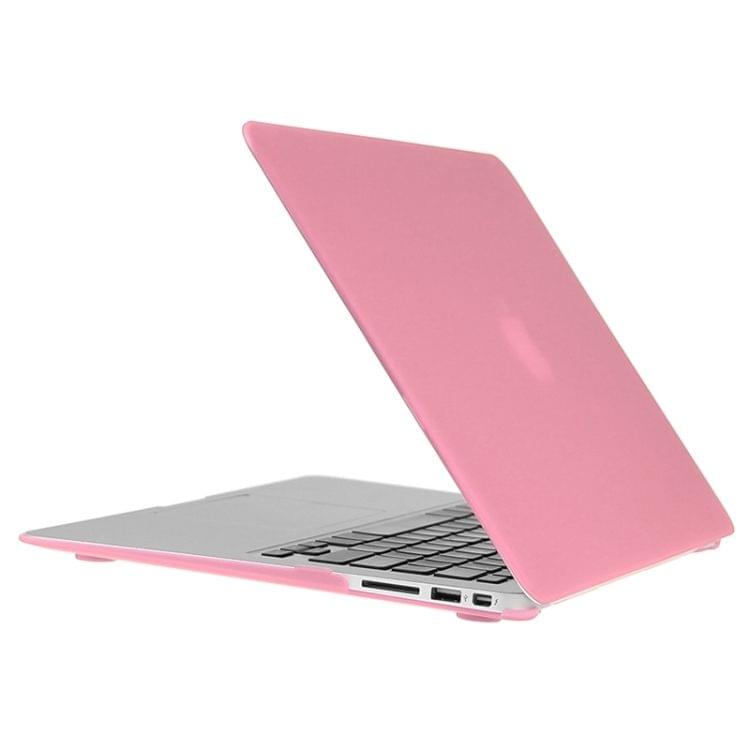 ENKAY for Macbook Air 13.3 inch (US Version) / A1369 / A1466 Hat-Prince 3 in 1 Frosted Hard Shell Plastic Protective Case with Keyboard Guard & Port Dust Plug(Pink)