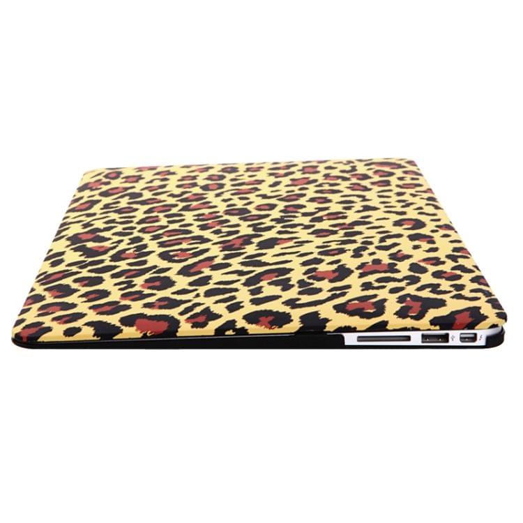 Brown Leopard Print Frosted Hard Plastic Protective Case for Macbook Air 13.3 inch