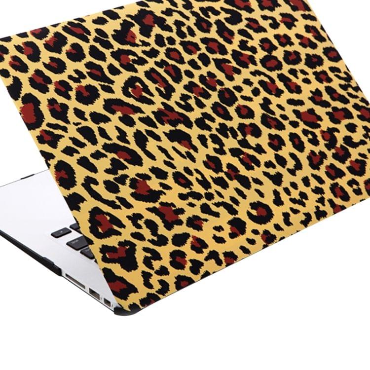 Brown Leopard Print Frosted Hard Plastic Protective Case for Macbook Air 13.3 inch