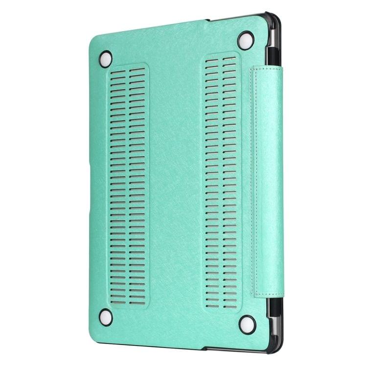 For Macbook Air 13.3 inch Silk Texture Apple Laptop United PU Protective Case(Green)