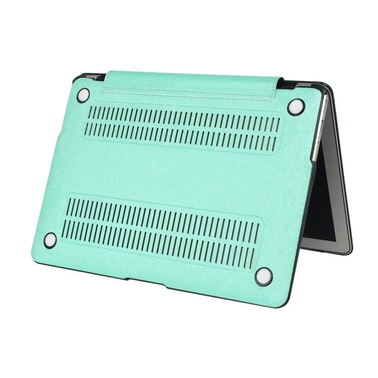 For Macbook Air 13.3 inch Silk Texture Apple Laptop United PU Protective Case(Green)