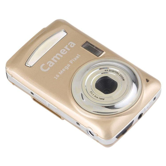 1280x720P HD 4X Digital Zoom 16.0 MP Digital Video Camera Recorder with 2.4 inch TFT Screen(Gold)