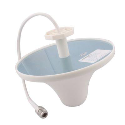 800~960/1710~2500MHZ 5dBi Ceiling Mount Omni Antenna (N Female Connector)(White)