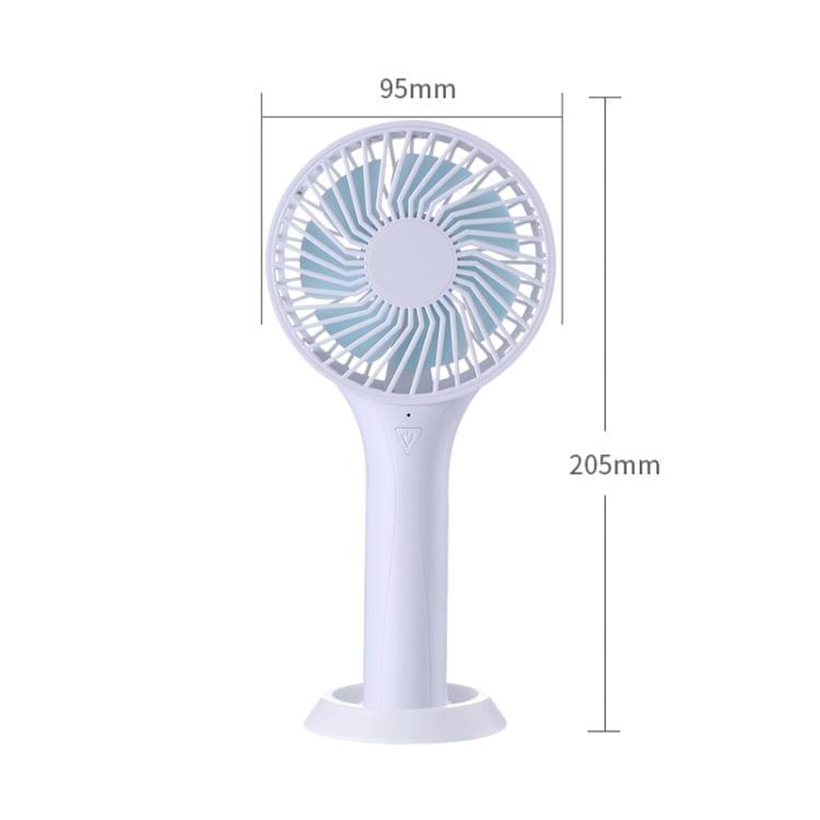D6 Portable Mini USB Charging Handheld Small Fan with 3 Speed Control (White)