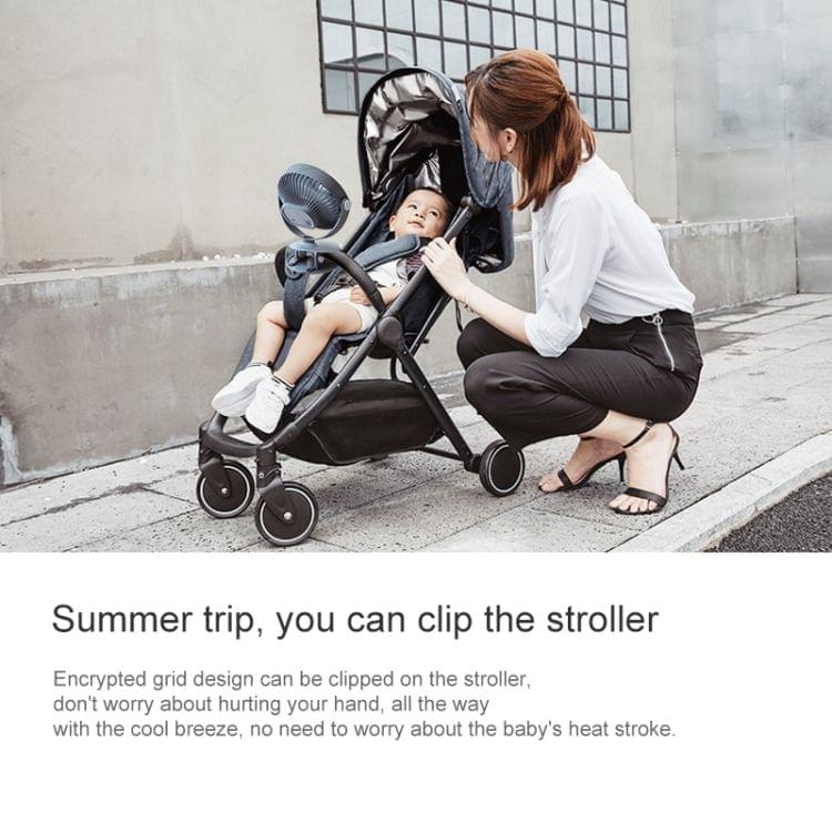 WT-F15 Clamp Dual-use 1200mAh 360 Degrees Rotation Mini Wireless USB Portable Fan with 3 Speed Control (Blue)