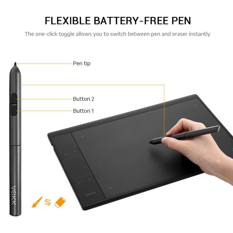 A30 10x6 inch 5080 LPI Smart Touch Electronic Graphic Tablet, with Type-c Interface