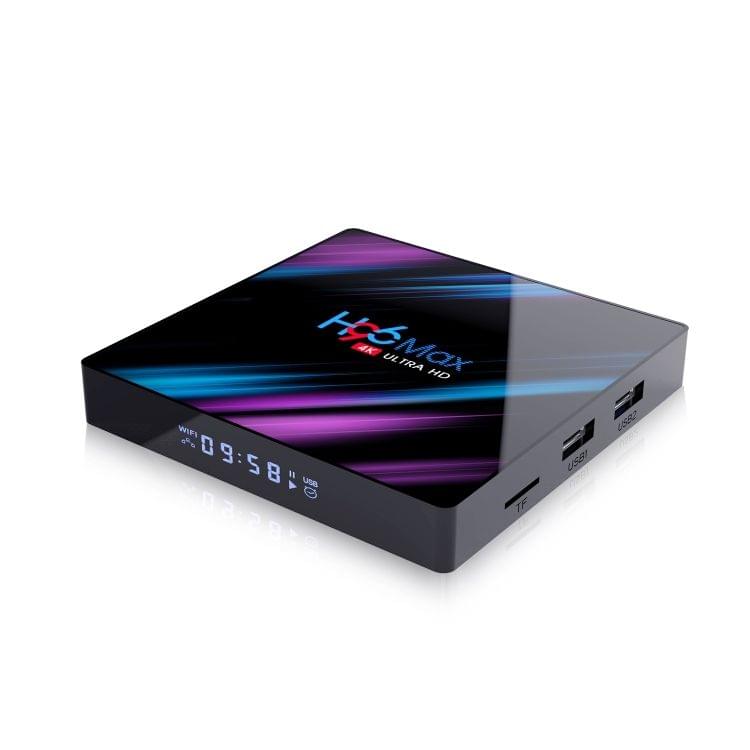 H96 Max-3318 4K Ultra HD Android TV Box with Remote Controller, Android 9.0, RK3318 Quad-Core 64bit Cortex-A53, WiFi 2.4G/5G, Bluetooth 4.0, EMMC 64G FLASH, 4GB SDRAM